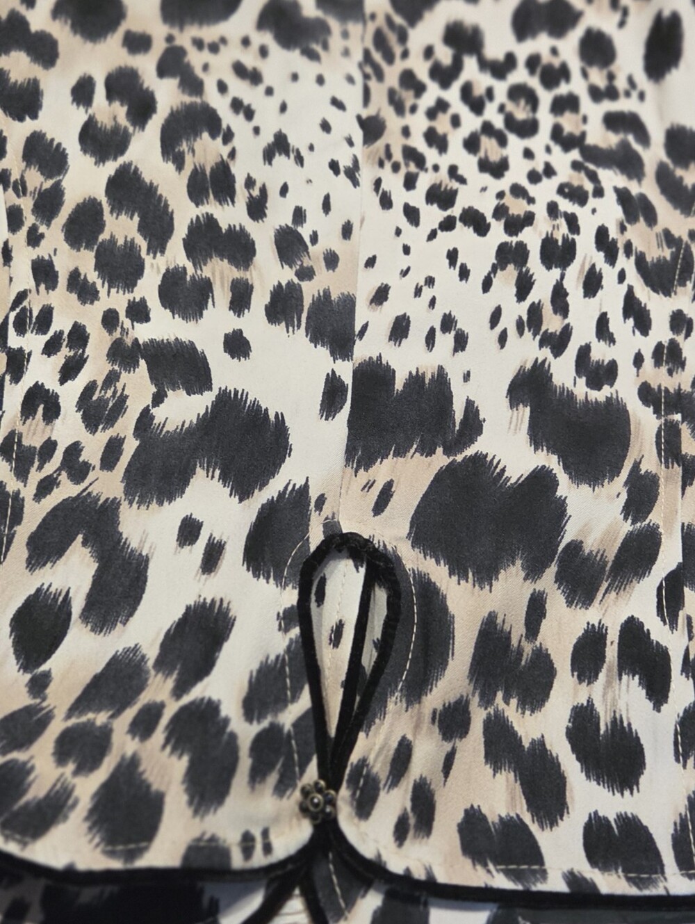 Alberto Makali Leopard Print Blazer Jacket Faux Fur Accent Pockets - Size 12 - Picture 8 of 12